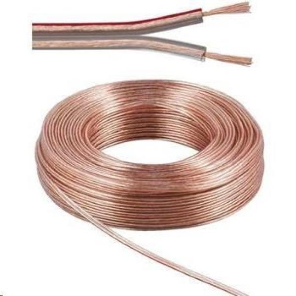 PremiumCord Reproduktorové káble 100% CU meď 2x 0, 75mm 10m