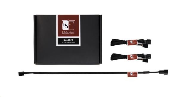 NOCTUA Prodlužovací kabely pro 3pin ventilátor NA-SEC2,  3x 30cm,  černá