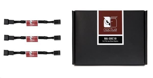 NOCTUA Adaptér NA-SRC10,  3x,  3-pin ventilátor Low Noise,  černá
