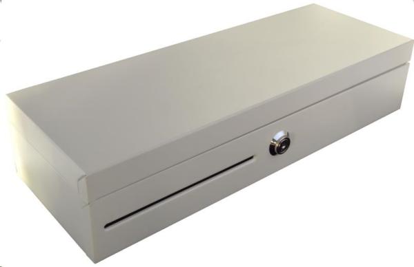 Pokladničná zásuvka Virtuos Flip-top FT-460C4 - s káblom,  s uzamykateľným krytom,  biela2