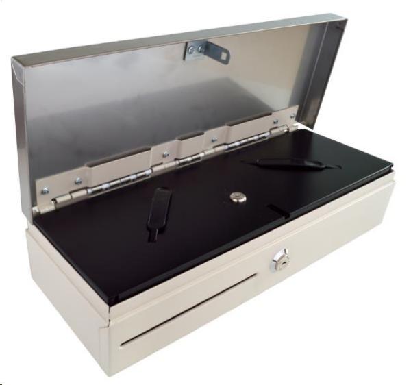 Pokladničná zásuvka flip-top FT-460C3 - s kab, biela
