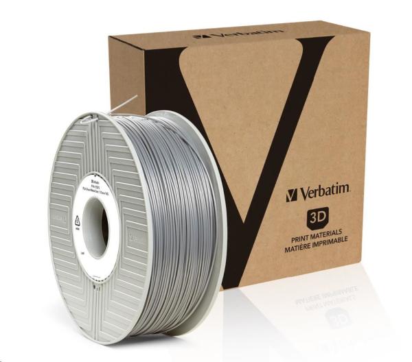 VERBATIM Filament pre 3D tlačiarne PLA 1.75mm,  335m,  1kg strieborná/ kovovo sivá (55275)