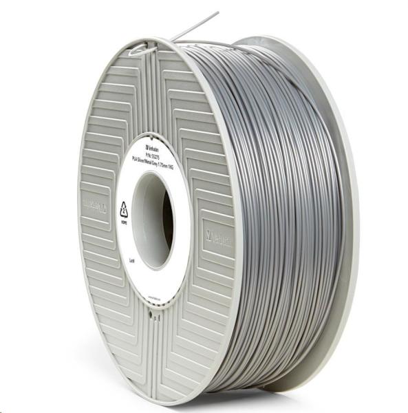 VERBATIM Filament pre 3D tlačiarne PLA 1.75mm,  335m,  1kg strieborná/ kovovo sivá (55275)0