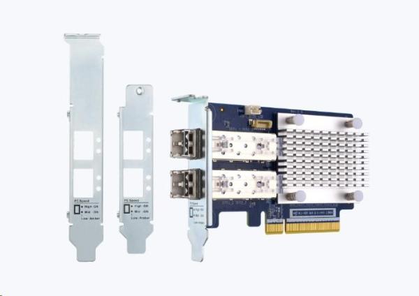 QNAP QXP-32G2FC rozšiřující karta 2x 32Gb SFP+(FC) včetně 2x TRX-32GFCSFP-SR4