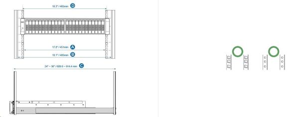 QNAP RAIL-E03 sada kolejnic pro ES2486dc a TDS-h2489FU,  ližiny1