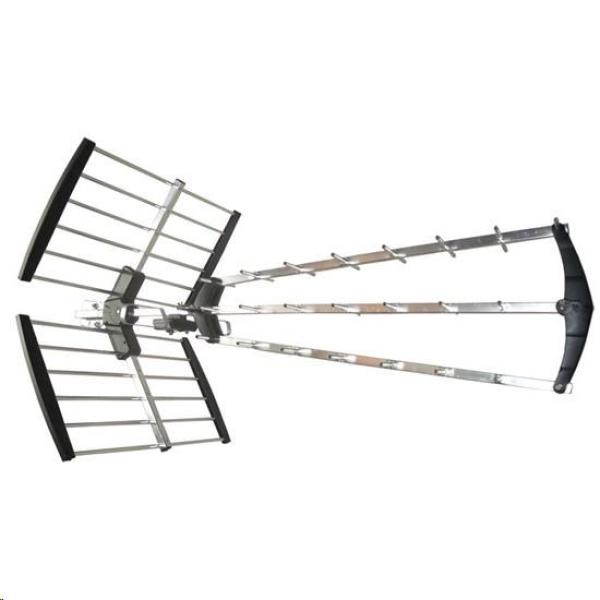 Solight venkovní DVB-T anténa,  17dB,  UHF,  21. - 60. kanál,  LTE/ 4G filtr