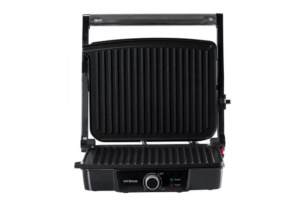 Orava Grillchef elektrický kontaktní gril,  2000 W,  regulace teploty,  tepelně izolovaná rukojeť1