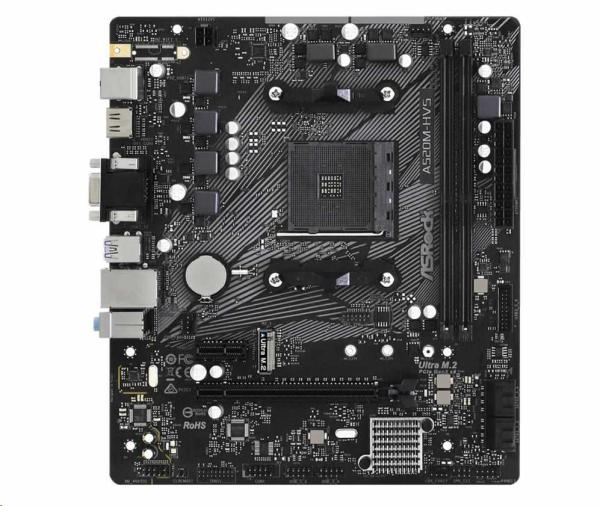 ASRock MB Sc AM4 A520M-HVS,  AMD A520M,  2xDDR4,  HDMI1