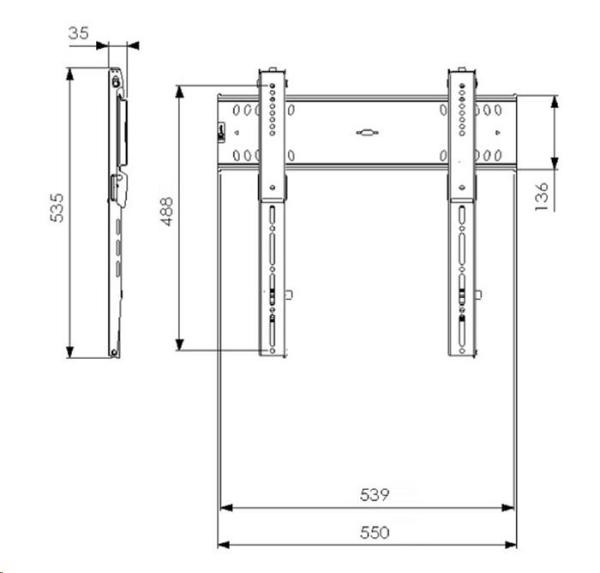 Vogel"s PFW 6400 - fixní LCD profi držák M1