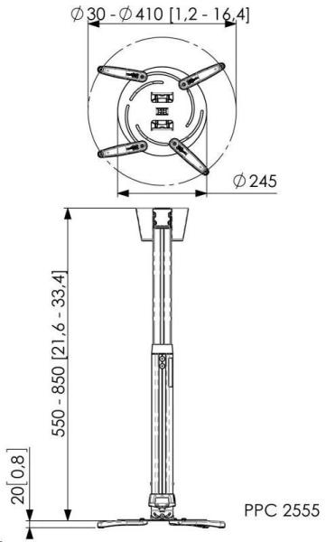 Vogel"s PPC 2555 - teleskopický držák projektoru 55-85 cm2