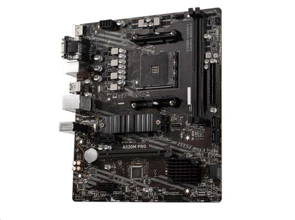 MSI MB Sc AM4 A520M PRO,  AMD A520,  VGA,  2xDDR4,  mATX2