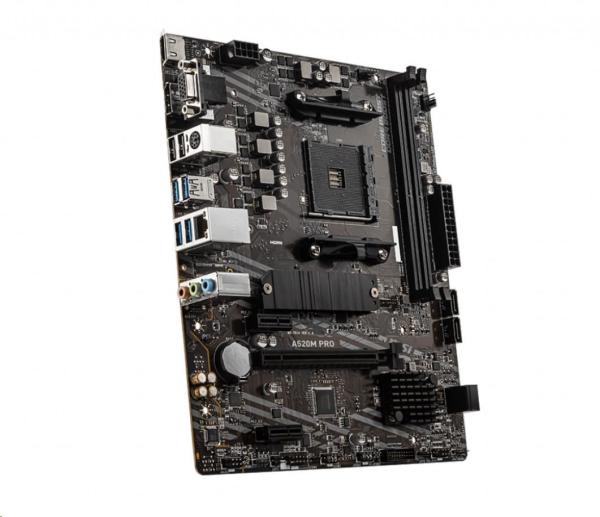 MSI MB Sc AM4 A520M PRO,  AMD A520,  VGA,  2xDDR4,  mATX3