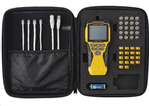 KLEIN TOOLS - VDV Scout® Pro 3 Tester Kit Locator (PoE) - 18x RJ45,  18x F-konektor