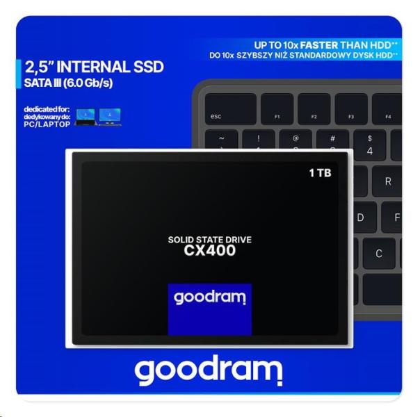 GOODRAM SSD CX400 Gen.2 1TB,  SATA III,  2.5",  (R:550/ W:500MB/ s)2