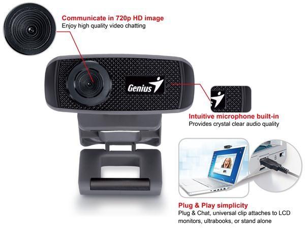 GENIUS webová kamera FaceCam 1000X V2/  HD/  720P/  USB2.0/  UVC/  mikrofón6