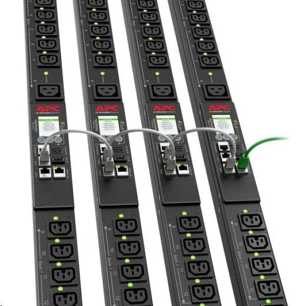 APC Rack PDU 9000 Switched,  ZeroU,  32A 230V,  (21)C13&(3)C19,  EC 60309 32 A 2P + E,  3m1