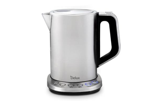 ORAVA Delux rychlovarná konvice,  2200 W,  1.7 l,  regulace teploty,  automatické vypnutí,  nerez