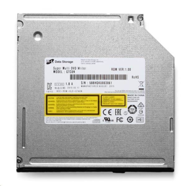 HITACHI LG - interná mechanika DVD-W/ CD-RW/ DVD±R/ ±RW/ RAM/ M-DISC GTC2N,  Slim,  12.7 mm zásobník,  čierny,  voľne ložený bez3