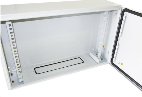 XtendLan 19" venkovní vodotěsný rozvaděč 6U 600x180,  krytí IP55,  nosnost 65kg,  šedý1