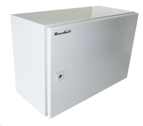 XtendLan 19" venkovní vodotěsný rozvaděč 7U 600x280,  krytí IP55,  nosnost 65kg,  šedý