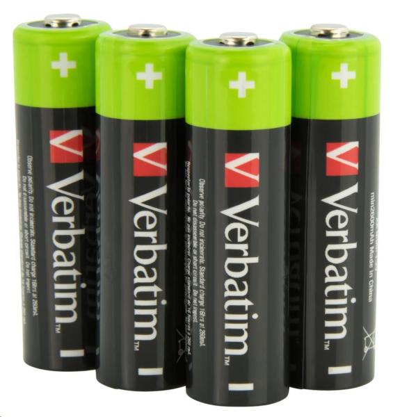 VERBATIM Nabíjecí baterie AA Premium 4-Pack  2500 mAh1