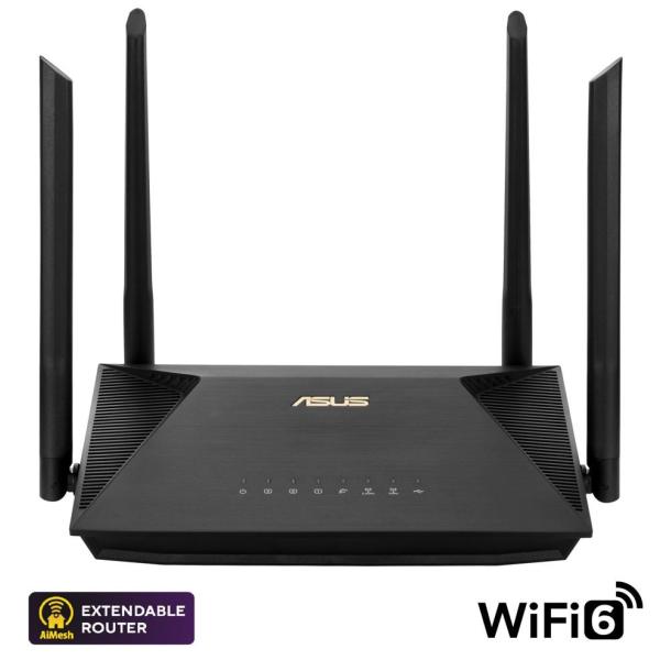 ASUS RT-AX53U (AX1800) WiFi 6 Extendable Router,  AiMesh,  4G/ 5G Mobile Tethering
