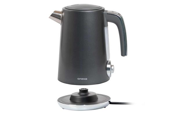 ORAVA Delux-1 rychlovarná konvice,  2200 W,  1.7 l,  regulace teploty,  automatické vypnutí,  nerez černá3