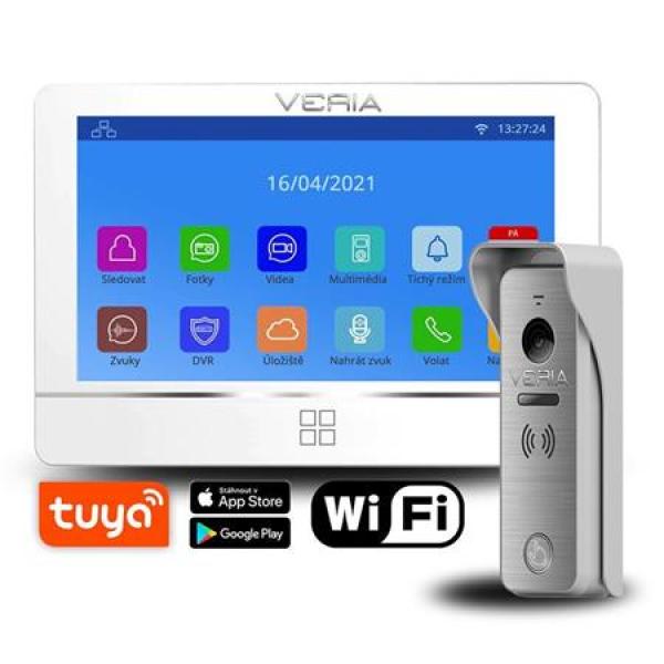 Veria SET Videotelefon  8277B-W (Wi-Fi) bílý + vstupní stanice  831 série 2-WIRE