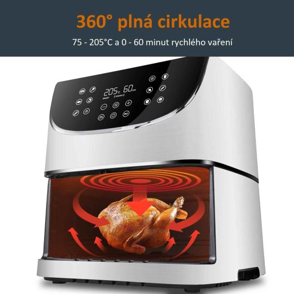 Cosori CP158-AF PREMIUM –  5.5L horkovzdušná fritéza + 5x špíz a gril. rošt,  white1
