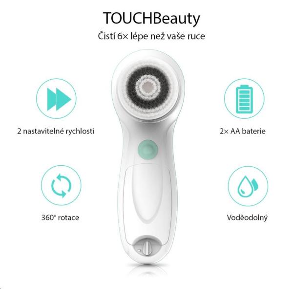 TOUCHBeauty 0759A Čisticí kartáč na pleť 3v1 růžový4