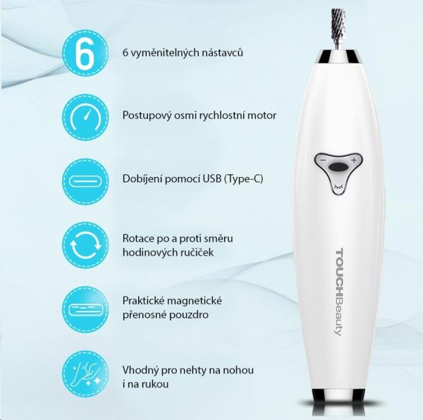 TOUCHBeauty 1733 Bruska na manikúru a pedikúru 6v13