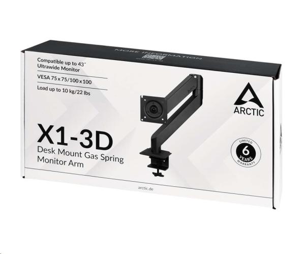 Držiak monitora ARCTIC X1-3D,  oceľ,  matná čierna7