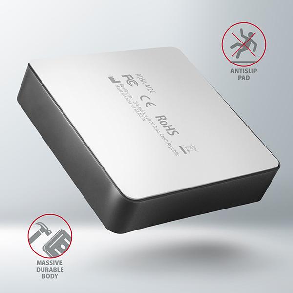 AXAGON ADSA-M2C,  USB-C 3.2 Gen 2 - 2x M.2 dokovacie stanice NVMe SSD CLONE MASTER7