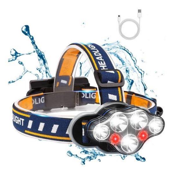 Solight LED čelová nabíjecí svítilna,  550lm,  Li-Ion,  USB2