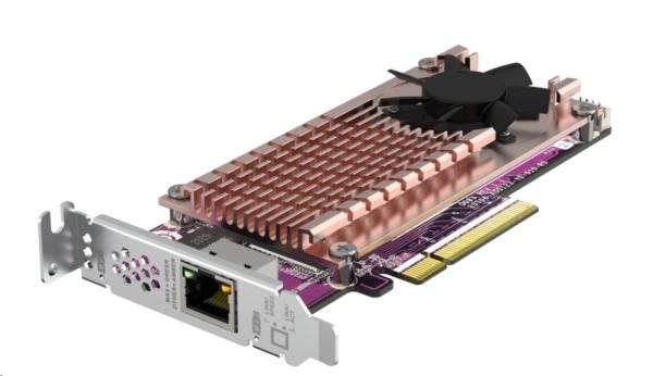 QNAP QM2-2P10G1TB rozšiřující karta 1x10GbE,  2xM.2 NVMe 2280 PCIe Gen3x8 pro PC i NAS