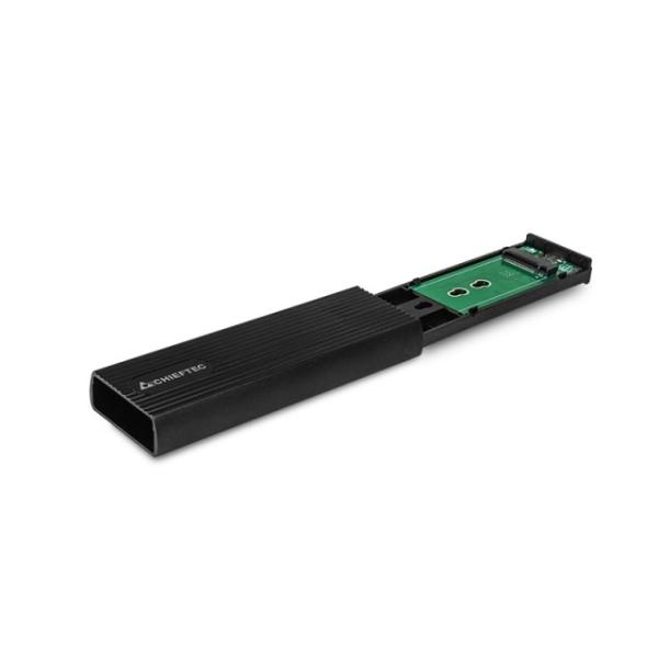 Vonkajší rám CHIEFTEC pre M.2 PCIe NVMe/ S-ata SSD Enclosure Tool-Less,  s konektorom USB typu C,  čierna1