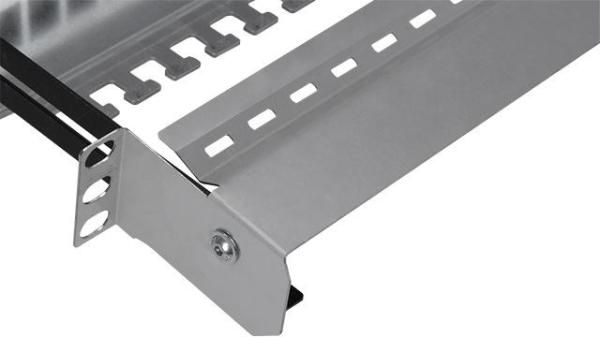 19" modulární stíněný patch panel LEXI-Net 24port,  černý,  výsuvný2