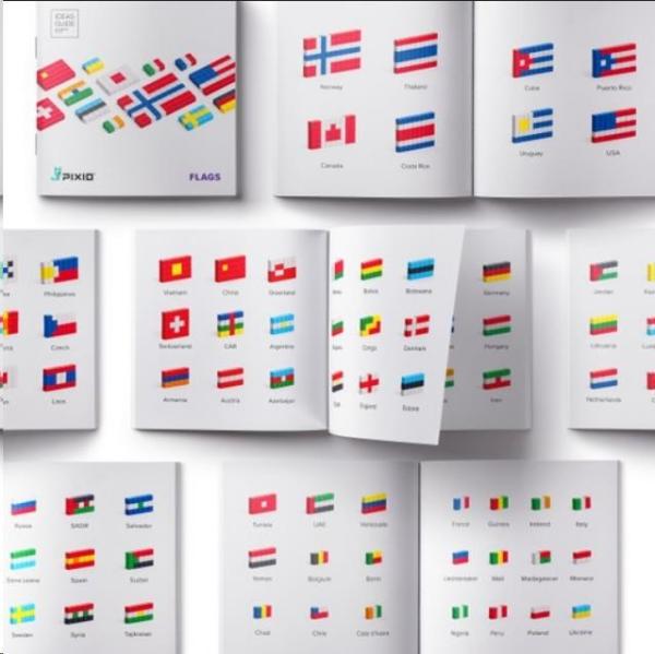PIXIO Flags magnetická stavebnice3