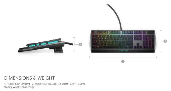 DELL Alienware  510K Low-profile RGB Mechanical Gaming Keyboard - AW510K (Dark Side of the Moon)3
