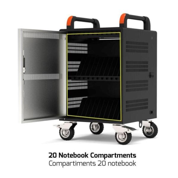 PORT CONNECT CHARGING CABINET 20 Notebooks + RACK 1xU 19’’,  černý a béžový3