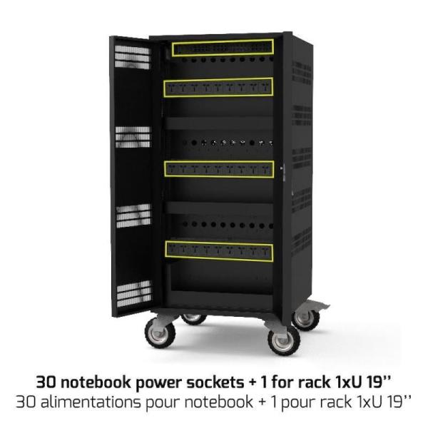 PORT nabíjecí skříňka pro 30 notebooků + 1 Rack U19",  černá-béžová2