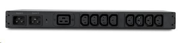 APC NetShelter Rack ATS,  230V,  16A,  (8)C13 (1)C19 out,  1U,  IEC-320 C20 (2)1