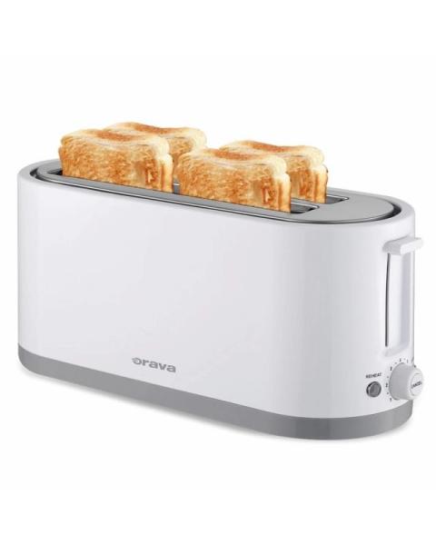 Orava HR-125 topinkovač,  1400 W,  4 topinky,  regulace opékání,  rozmrazování,  bílý