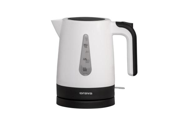 Orava VK-2015 rychlovarná konvice,  1200 W,  1.2 l,  automatické vypnutí,  bílá /  černá
