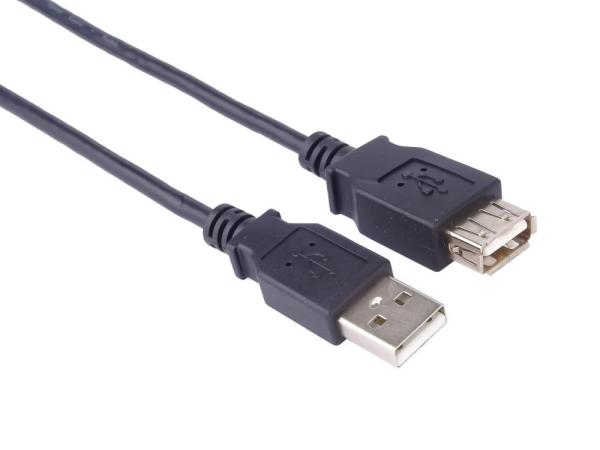 PremiumCord kabel prodlužovací USB 2.0,  A-A,  1m,  černá