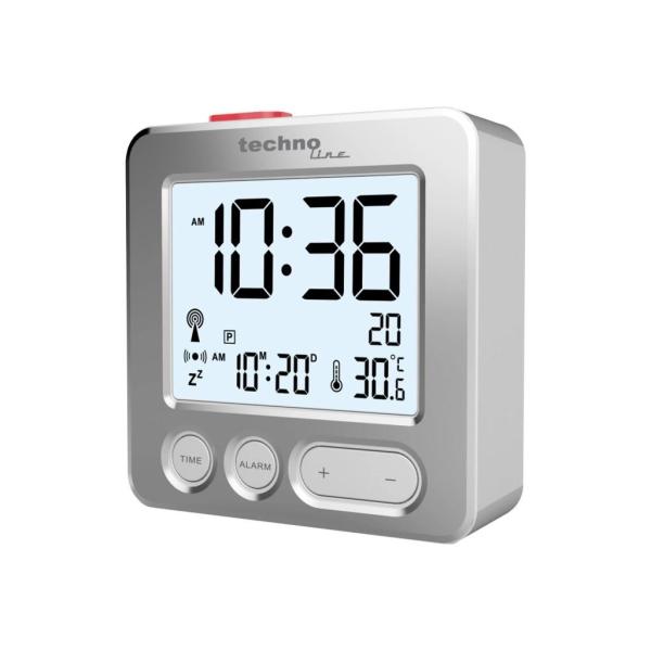 TechnoLine WT 265 digitální budík s teploměrem,  stříbrný1