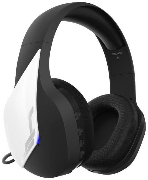 Zalman headset ZM-HPS700W /  herní /  náhlavní /  bezdrátový /  50mm měniče /  3, 5mm jack /  bíločerná2