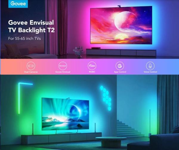 Govee DreamView T2 DUAL TV 55-65" SMART LED podsvícení RGBIC2