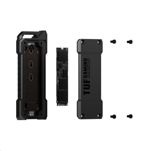 ASUS TUF GAMING A1 SSD NVME case,  USB3.2 Gen 2X1,  M.2 NVMe SSD kovový box,  černá4