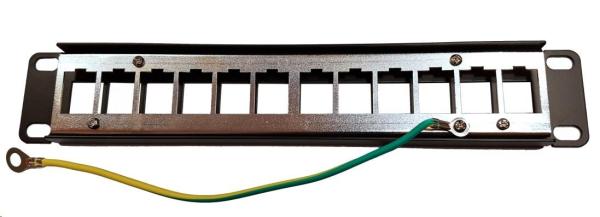 10" modulární stíněný patch panel LEXI-Net 12port,  černý1